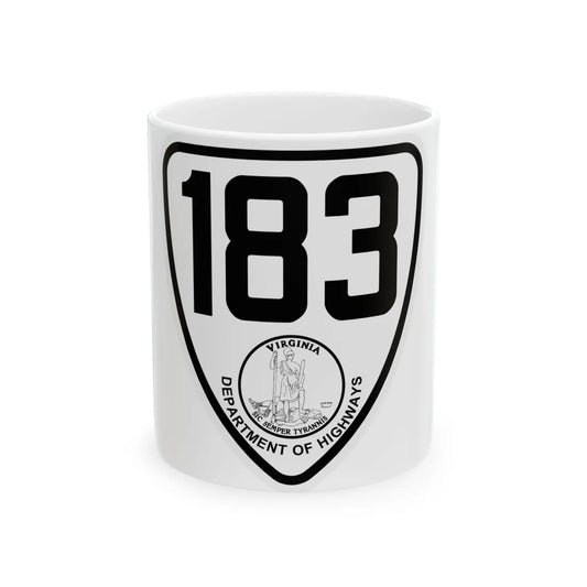Virginia 183 1924 (Virginia) (Road Sign) White Coffee Mug 11oz - Go Mug Yourself