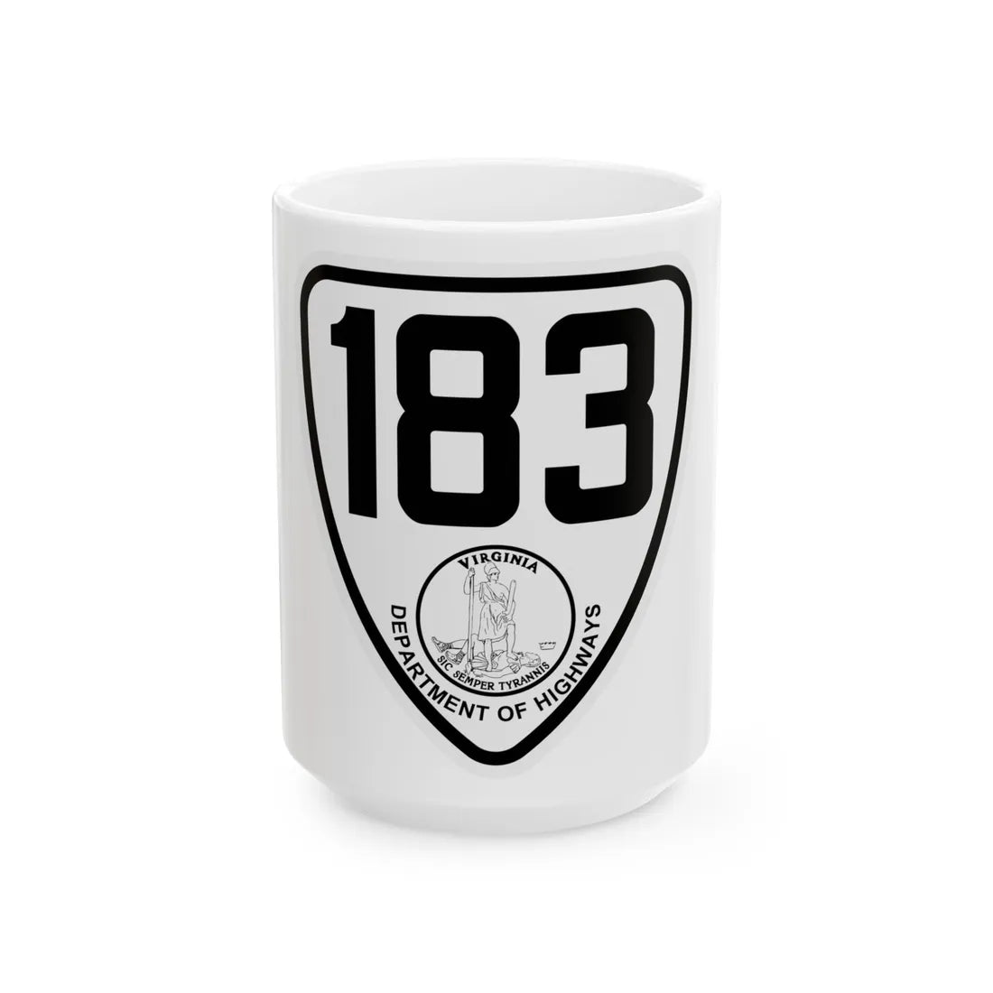 Virginia 183 1924 (Virginia) (Road Sign) White Coffee Mug 15oz - Go Mug Yourself