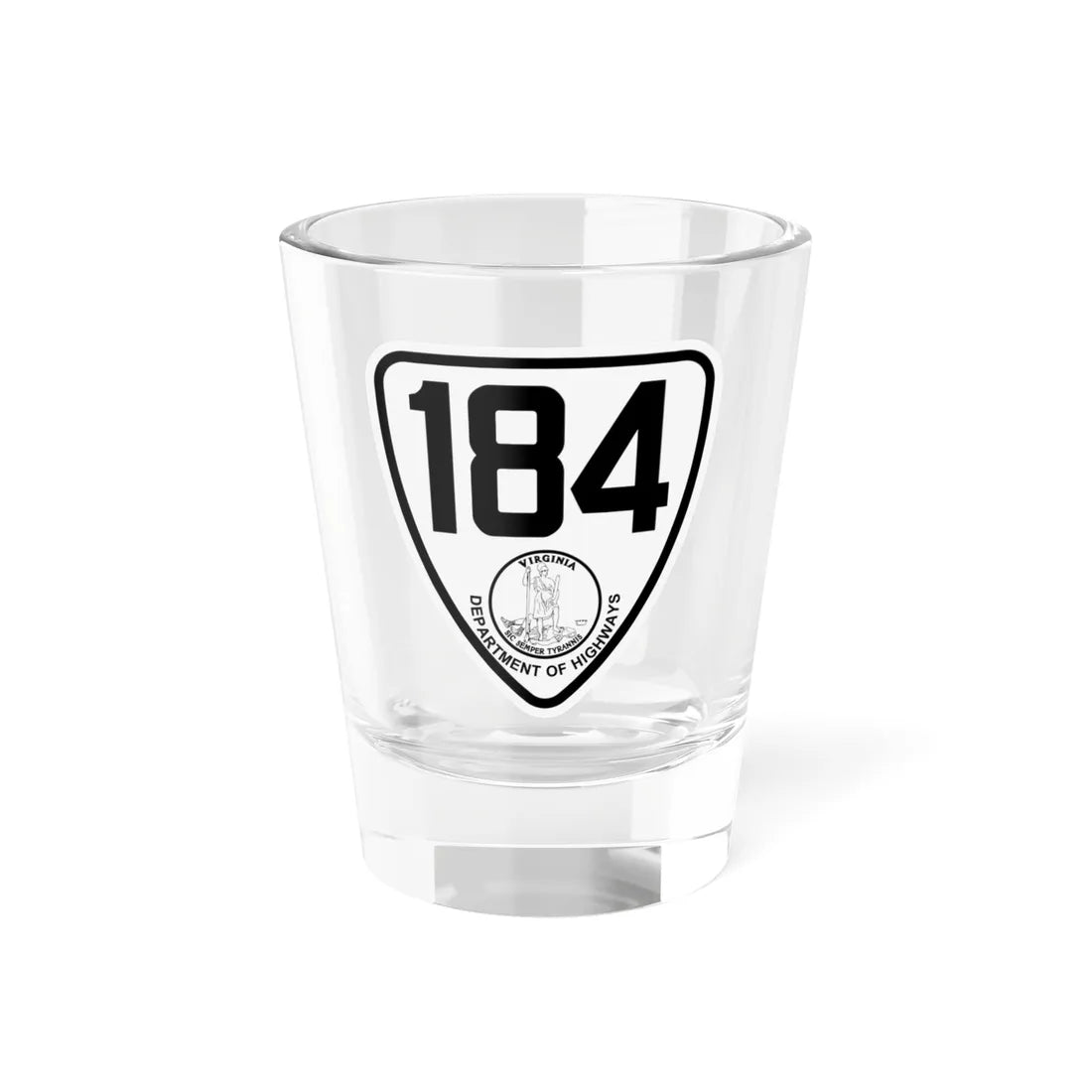 Virginia 184 1924 (Virginia) (Road Sign) Shot Glass 1.5oz 1.5oz - Go Mug Yourself