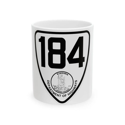 Virginia 184 1924 (Virginia) (Road Sign) White Coffee Mug 11oz - Go Mug Yourself