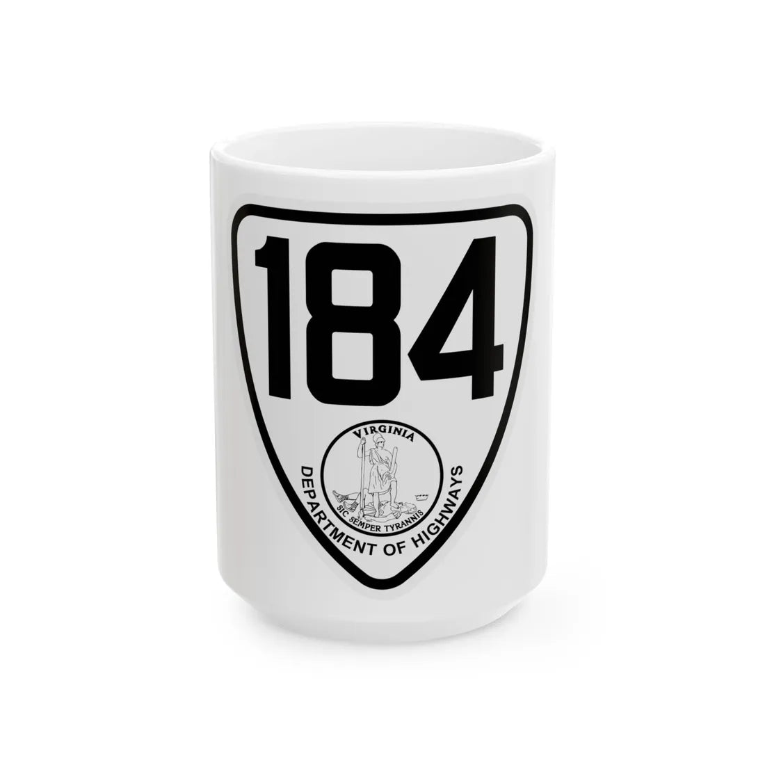 Virginia 184 1924 (Virginia) (Road Sign) White Coffee Mug 15oz - Go Mug Yourself