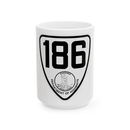 Virginia 186 1924 (Virginia) (Road Sign) White Coffee Mug 15oz - Go Mug Yourself