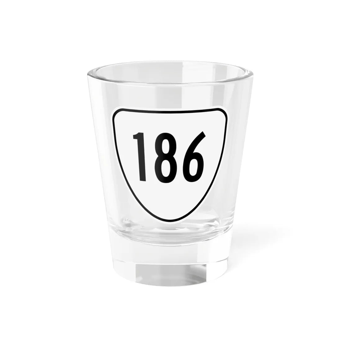 Virginia 186 1956 (Virginia) (Road Sign) Shot Glass 1.5oz 1.5oz - Go Mug Yourself