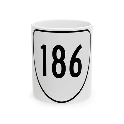 Virginia 186 1956 (Virginia) (Road Sign) White Coffee Mug 11oz - Go Mug Yourself