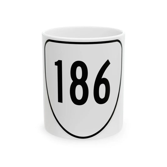 Virginia 186 1956 (Virginia) (Road Sign) White Coffee Mug 11oz - Go Mug Yourself