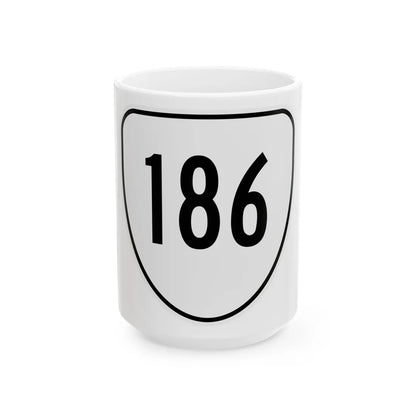 Virginia 186 1956 (Virginia) (Road Sign) White Coffee Mug 15oz - Go Mug Yourself