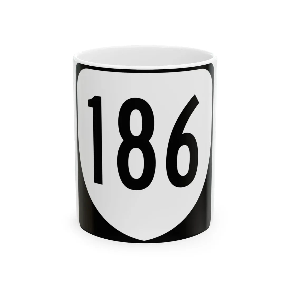 Virginia 186 1980 (Virginia) (Road Sign) White Coffee Mug 11oz - Go Mug Yourself