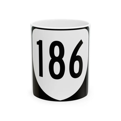 Virginia 186 1980 (Virginia) (Road Sign) White Coffee Mug 11oz - Go Mug Yourself
