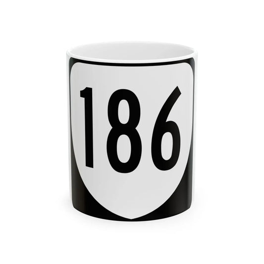 Virginia 186 1980 (Virginia) (Road Sign) White Coffee Mug 11oz - Go Mug Yourself