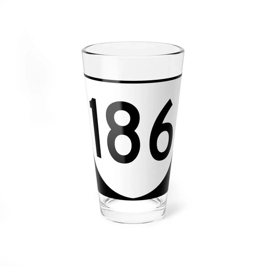 Virginia 186 (Virginia) (Road Sign) Pint Glass 16oz 16oz - Go Mug Yourself