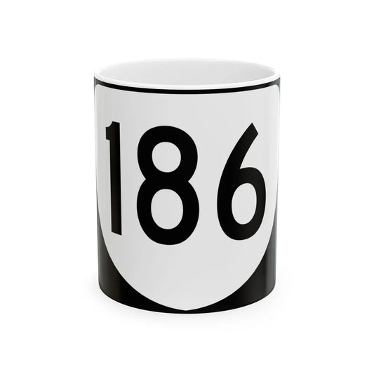 Virginia 186 (Virginia) (Road Sign) White Coffee Mug 11oz - Go Mug Yourself