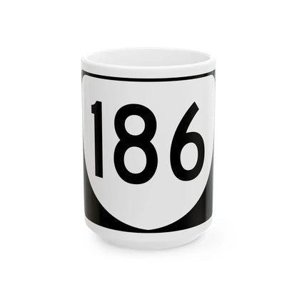 Virginia 186 (Virginia) (Road Sign) White Coffee Mug 15oz - Go Mug Yourself