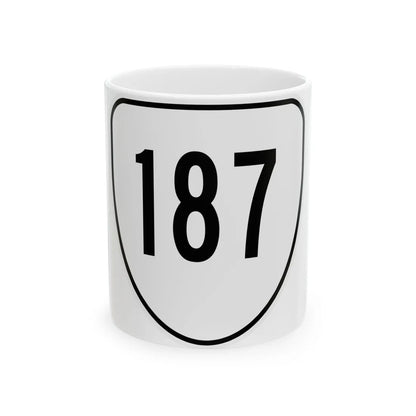 Virginia 187 1956 (Virginia) (Road Sign) White Coffee Mug 11oz - Go Mug Yourself