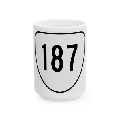 Virginia 187 1956 (Virginia) (Road Sign) White Coffee Mug 15oz - Go Mug Yourself