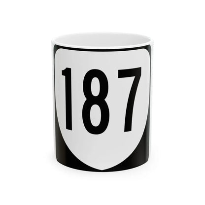 Virginia 187 1980 (Virginia) (Road Sign) White Coffee Mug 11oz - Go Mug Yourself