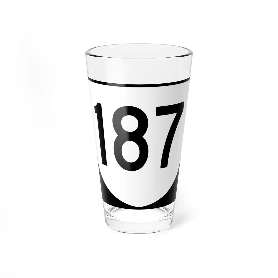 Virginia 187 (Virginia) (Road Sign) Pint Glass 16oz 16oz - Go Mug Yourself