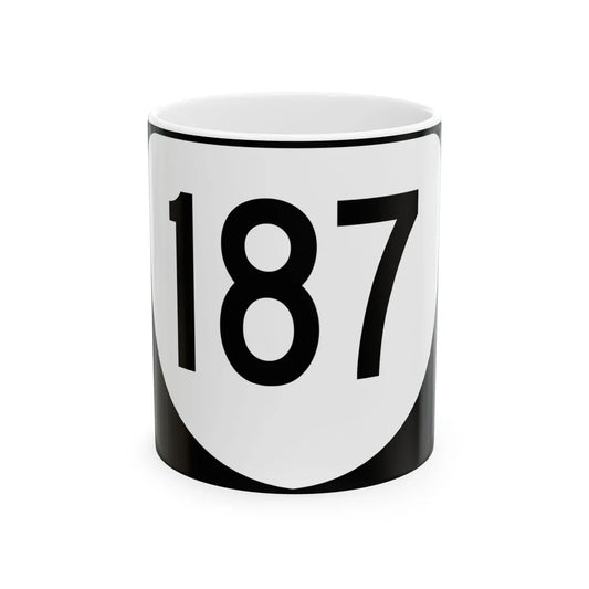 Virginia 187 (Virginia) (Road Sign) White Coffee Mug 11oz - Go Mug Yourself