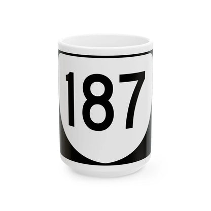 Virginia 187 (Virginia) (Road Sign) White Coffee Mug 15oz - Go Mug Yourself