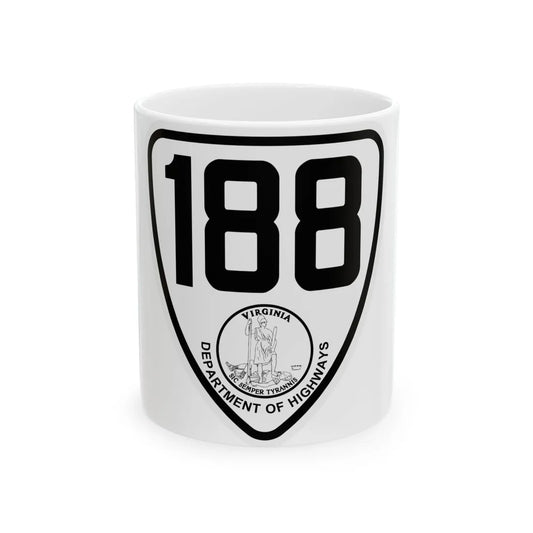 Virginia 188 1924 (Virginia) (Road Sign) White Coffee Mug 11oz - Go Mug Yourself