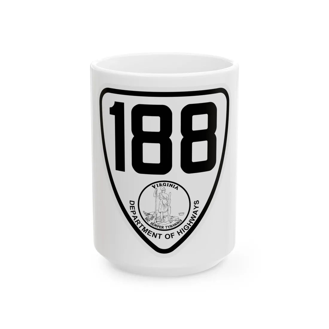Virginia 188 1924 (Virginia) (Road Sign) White Coffee Mug 15oz - Go Mug Yourself