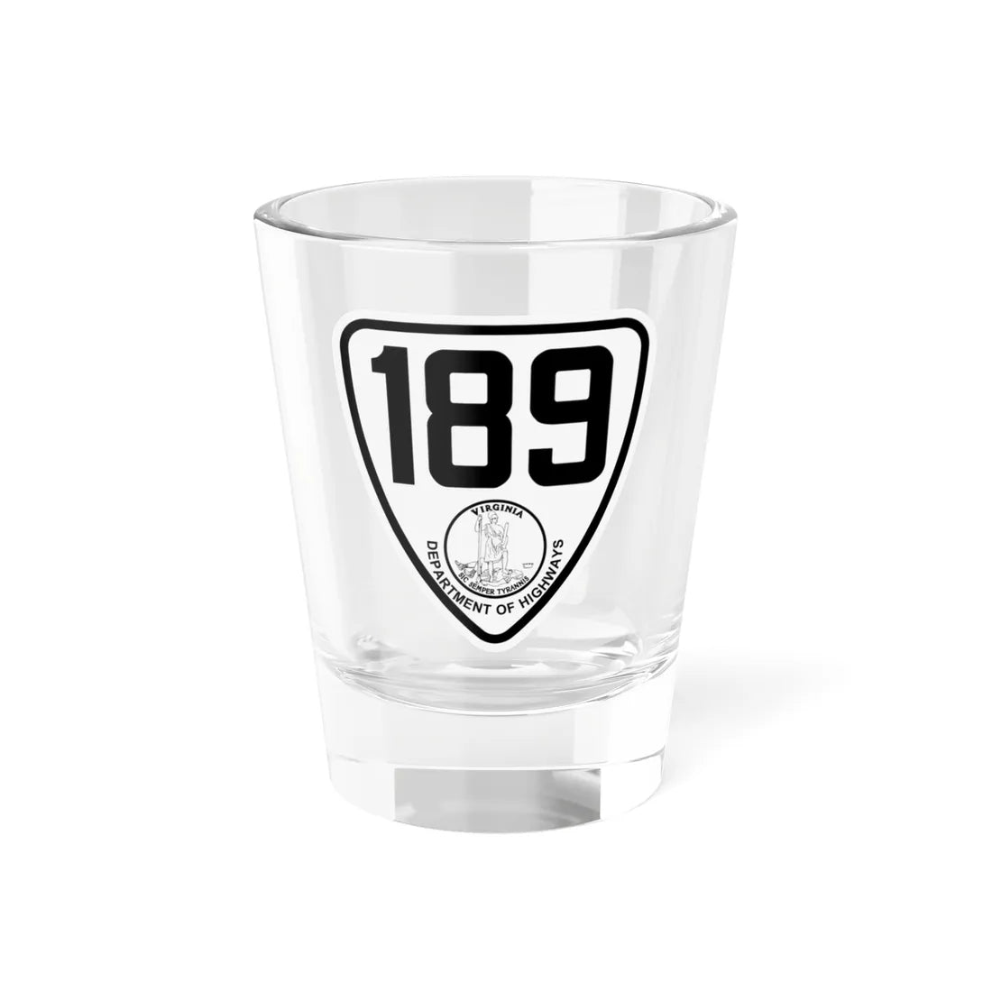 Virginia 189 1924 (Virginia) (Road Sign) Shot Glass 1.5oz 1.5oz - Go Mug Yourself