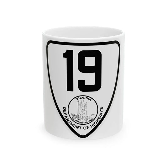 Virginia 19 1924 (Virginia) (Road Sign) White Coffee Mug 11oz - Go Mug Yourself