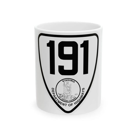 Virginia 191 1924 (Virginia) (Road Sign) White Coffee Mug 11oz - Go Mug Yourself