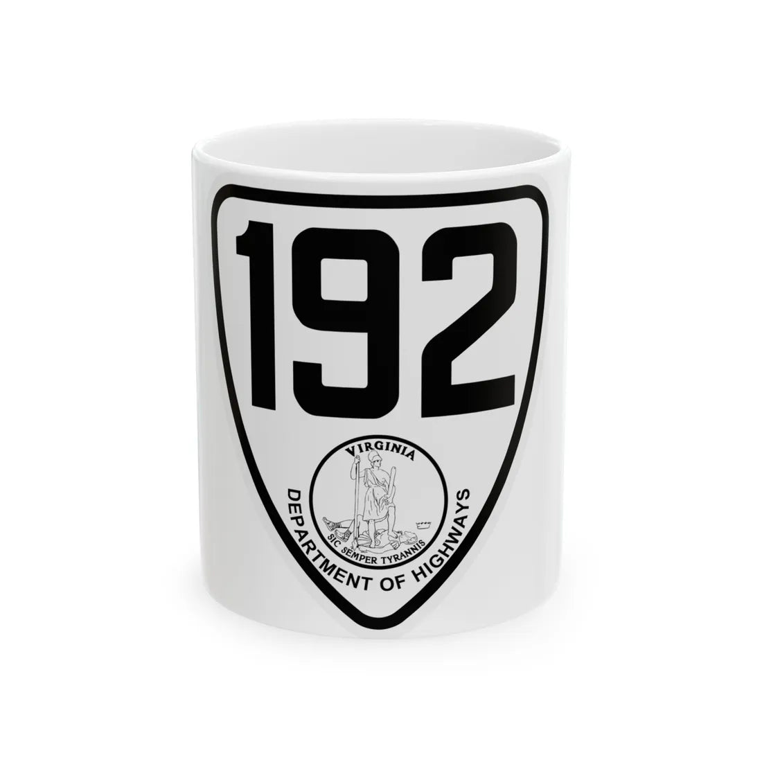 Virginia 192 1924 (Virginia) (Road Sign) White Coffee Mug 11oz - Go Mug Yourself