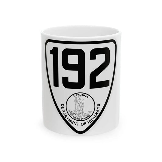 Virginia 192 1924 (Virginia) (Road Sign) White Coffee Mug 11oz - Go Mug Yourself