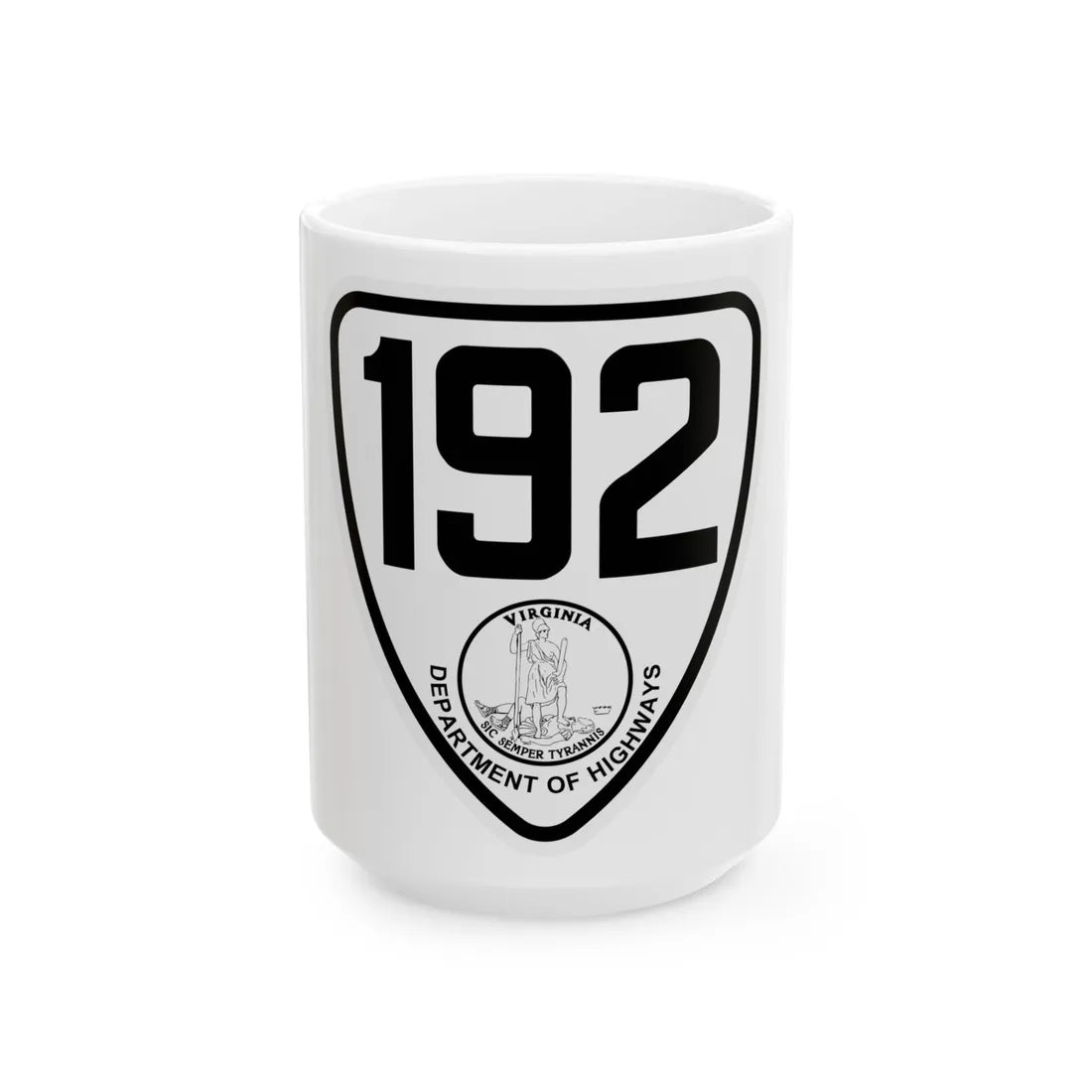 Virginia 192 1924 (Virginia) (Road Sign) White Coffee Mug 15oz - Go Mug Yourself