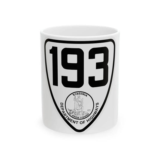 Virginia 193 1924 (Virginia) (Road Sign) White Coffee Mug 11oz - Go Mug Yourself