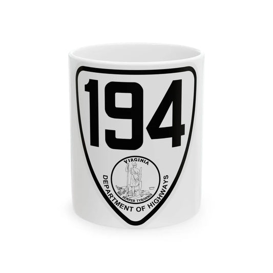 Virginia 194 1924 (Virginia) (Road Sign) White Coffee Mug 11oz - Go Mug Yourself