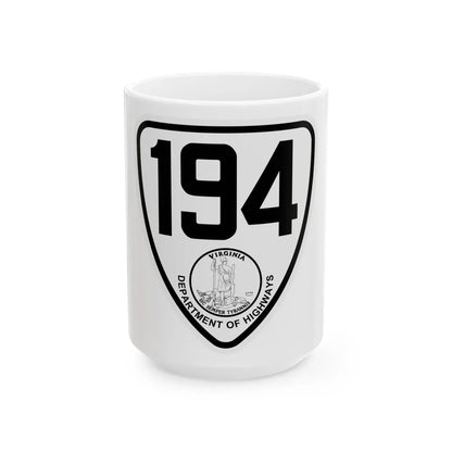 Virginia 194 1924 (Virginia) (Road Sign) White Coffee Mug 15oz - Go Mug Yourself