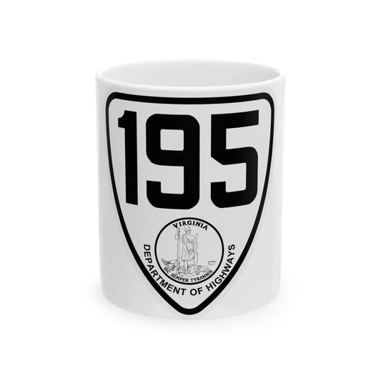 Virginia 195 1924 (Virginia) (Road Sign) White Coffee Mug 11oz - Go Mug Yourself