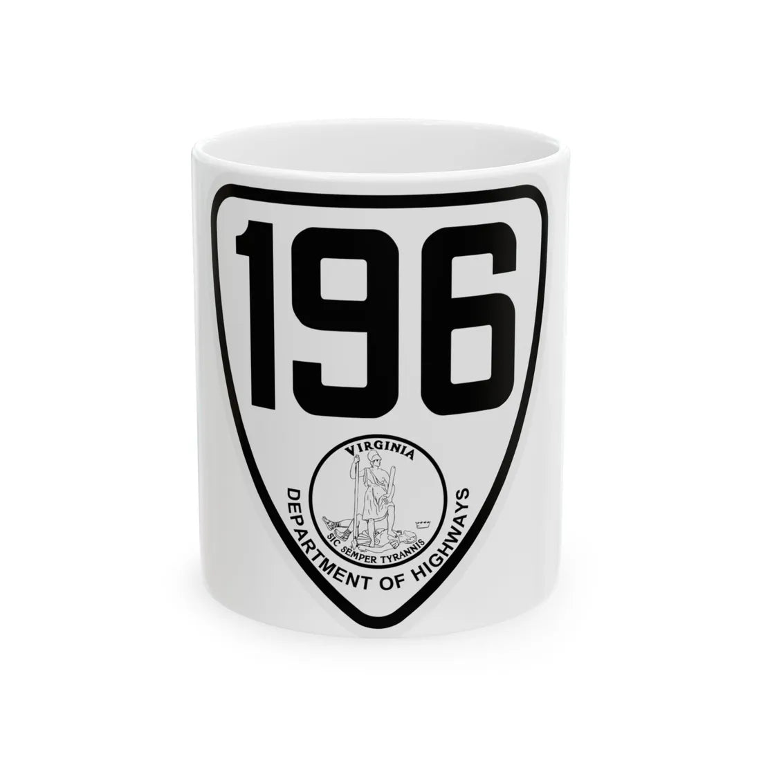 Virginia 196 1924 (Virginia) (Road Sign) White Coffee Mug 11oz - Go Mug Yourself