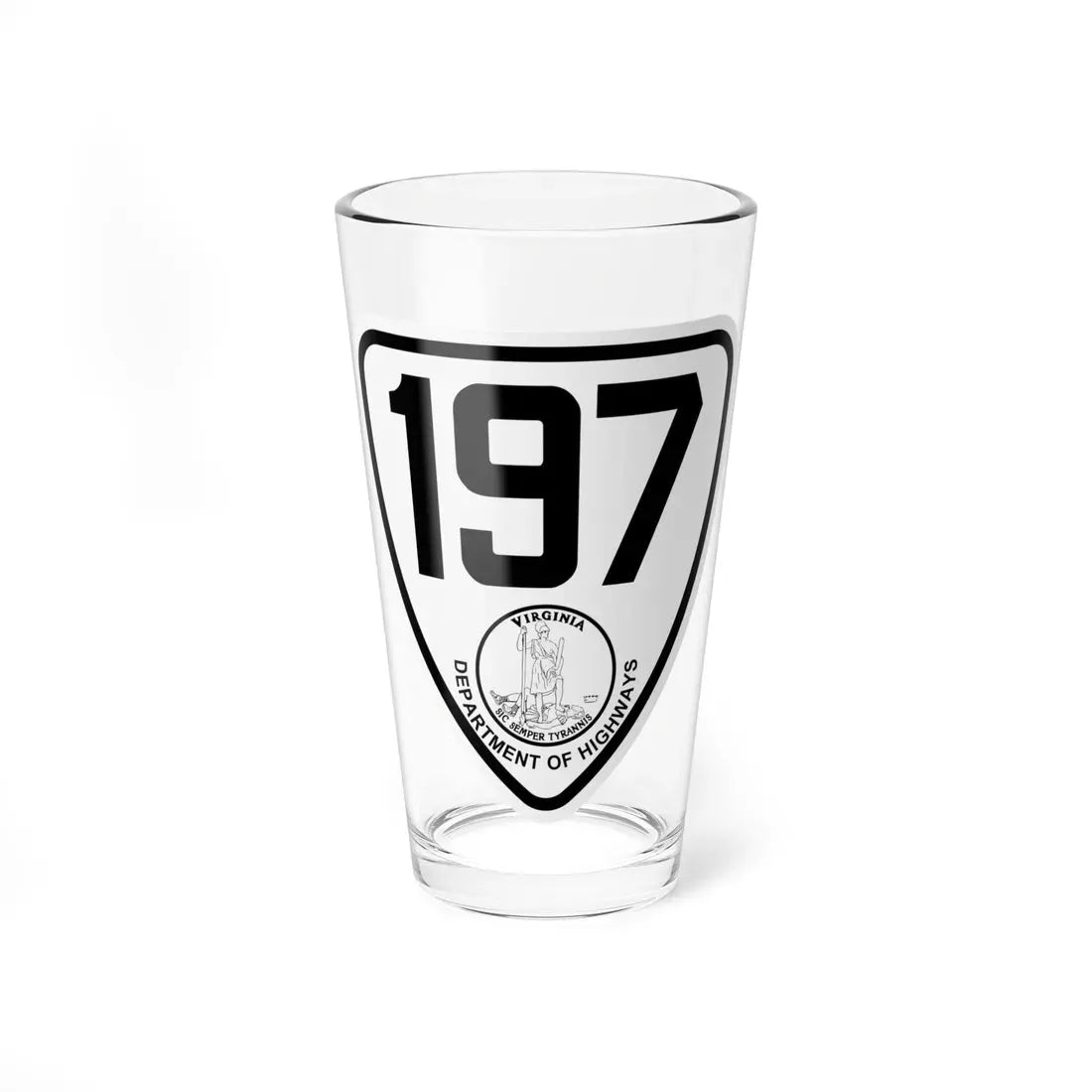 Virginia 197 1924 (Virginia) (Road Sign) Pint Glass 16oz 16oz - Go Mug Yourself