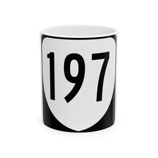Virginia 197 1980 (Virginia) (Road Sign) White Coffee Mug 11oz - Go Mug Yourself