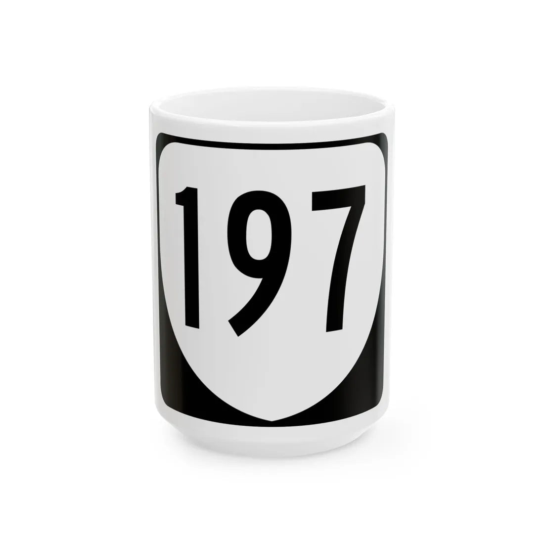 Virginia 197 1980 (Virginia) (Road Sign) White Coffee Mug 15oz - Go Mug Yourself