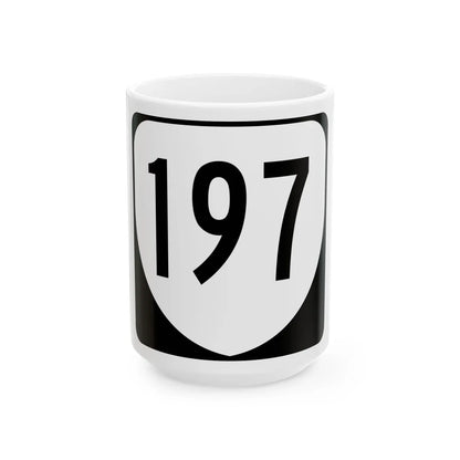 Virginia 197 1980 (Virginia) (Road Sign) White Coffee Mug 15oz - Go Mug Yourself