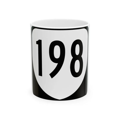 Virginia 198 1980 (Virginia) (Road Sign) White Coffee Mug 11oz - Go Mug Yourself