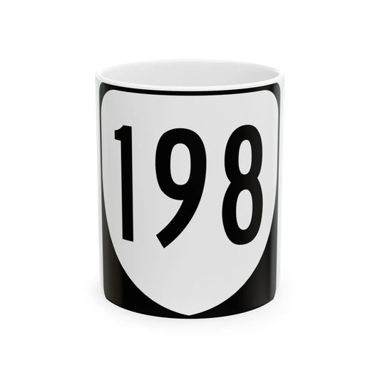 Virginia 198 1980 (Virginia) (Road Sign) White Coffee Mug 11oz - Go Mug Yourself