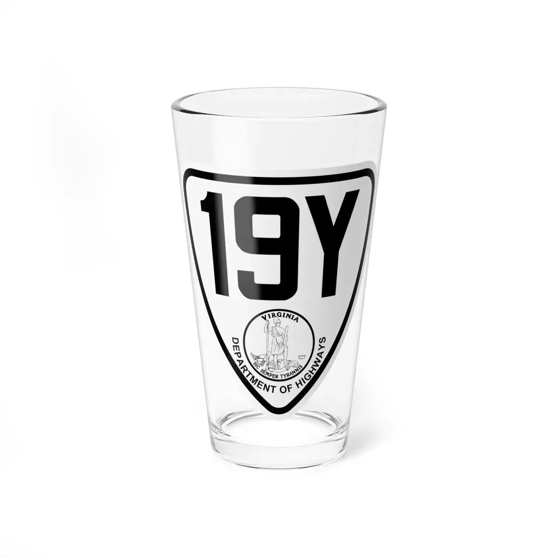 Virginia 19Y 1924 (Virginia) (Road Sign) Pint Glass 16oz 16oz - Go Mug Yourself