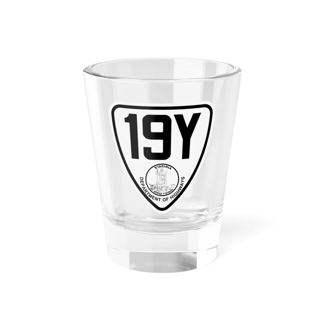 Virginia 19Y 1924 (Virginia) (Road Sign) Shot Glass 1.5oz 1.5oz - Go Mug Yourself