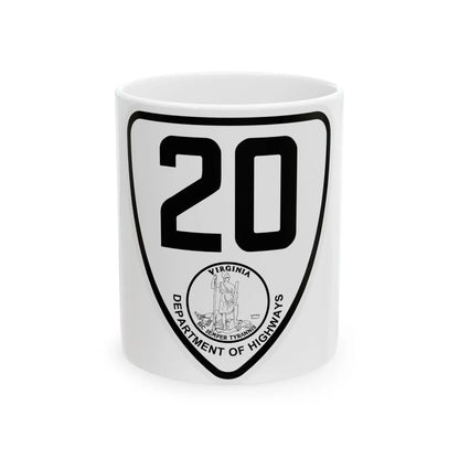 Virginia 20 1924 (Virginia) (Road Sign) White Coffee Mug 11oz - Go Mug Yourself