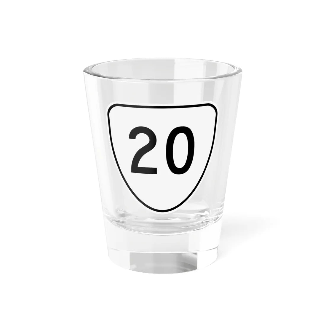 Virginia 20 1956 (Virginia) (Road Sign) Shot Glass 1.5oz 1.5oz - Go Mug Yourself