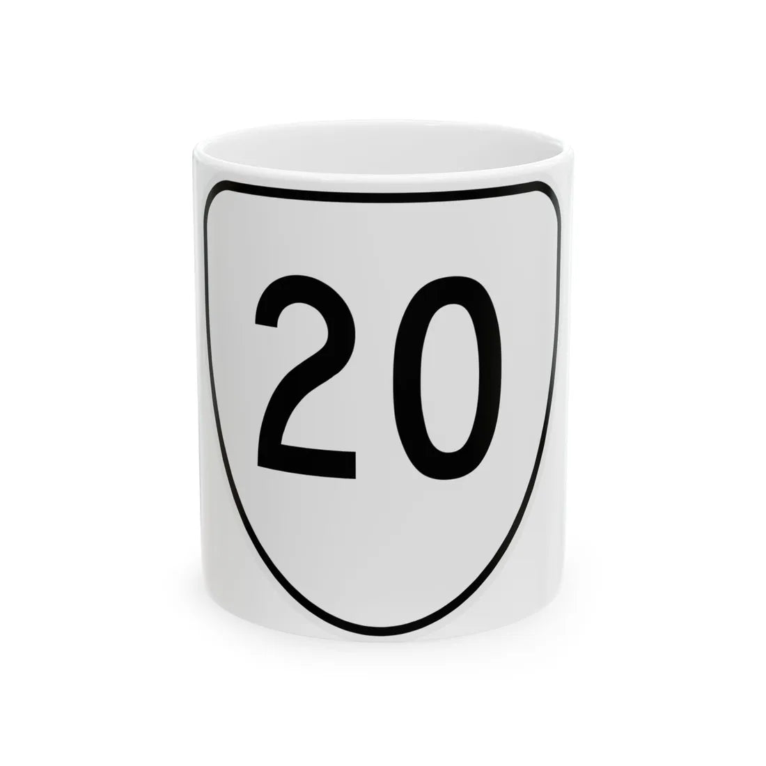 Virginia 20 1956 (Virginia) (Road Sign) White Coffee Mug 11oz - Go Mug Yourself