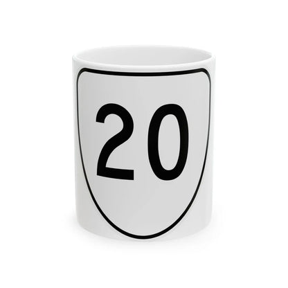Virginia 20 1956 (Virginia) (Road Sign) White Coffee Mug 11oz - Go Mug Yourself