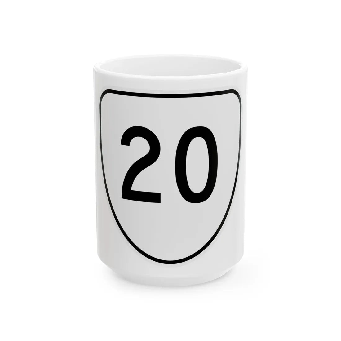 Virginia 20 1956 (Virginia) (Road Sign) White Coffee Mug 15oz - Go Mug Yourself