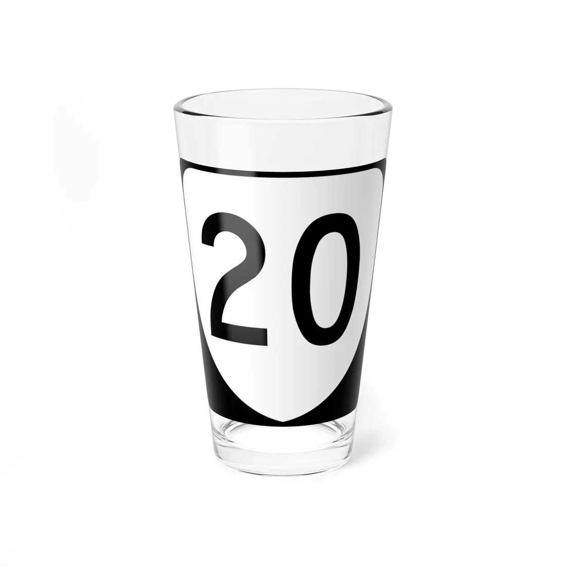 Virginia 20 (Virginia) (Road Sign) Pint Glss 16oz 16oz - Go Mug Yourself