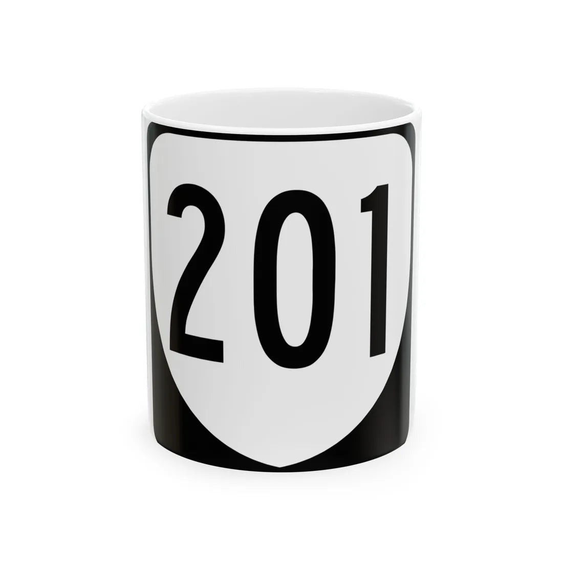 Virginia 201 1980 (Virginia) (Road Sign) White Coffee Mug 11oz - Go Mug Yourself